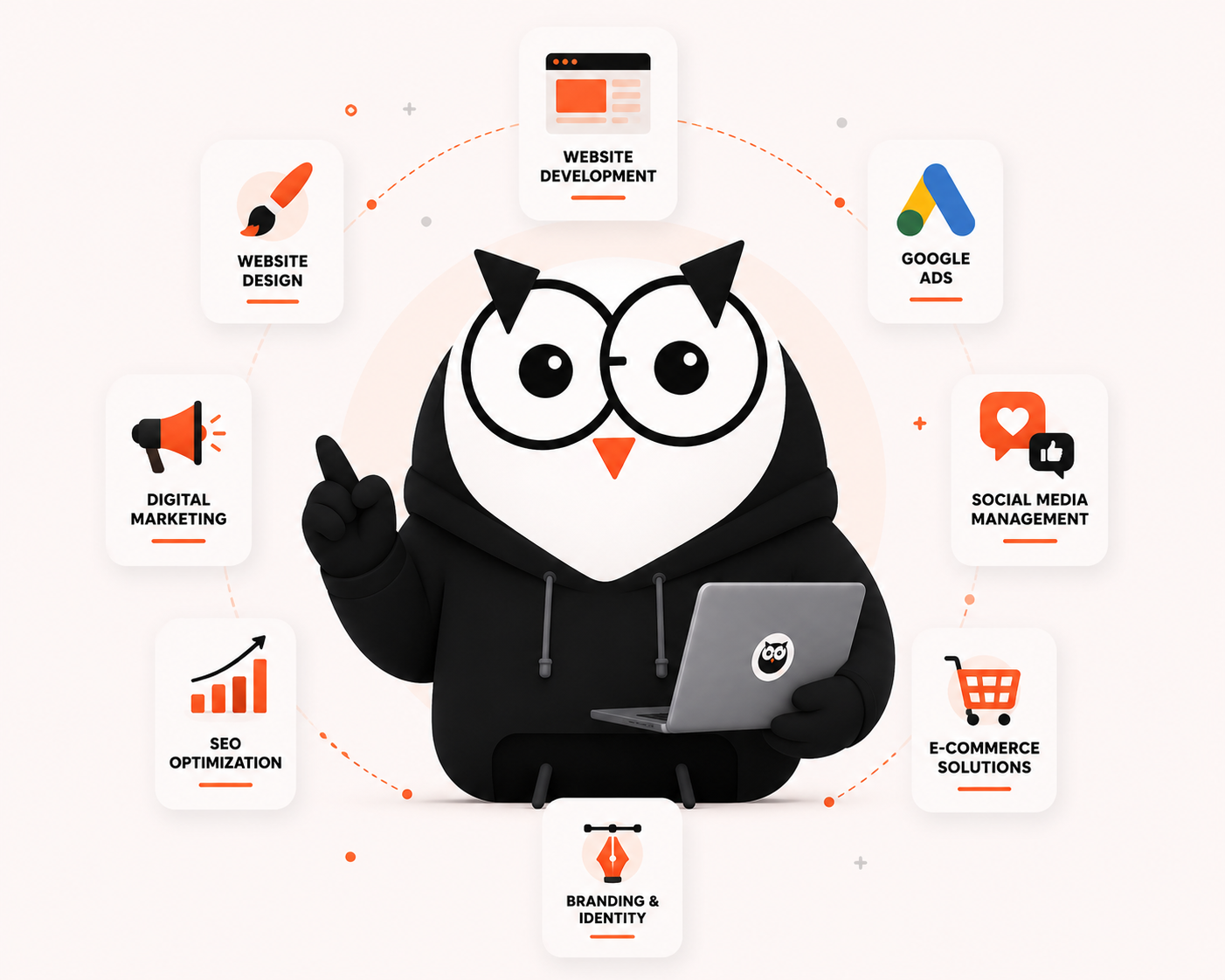 The Floo Owl Mascot giving a thumbs up